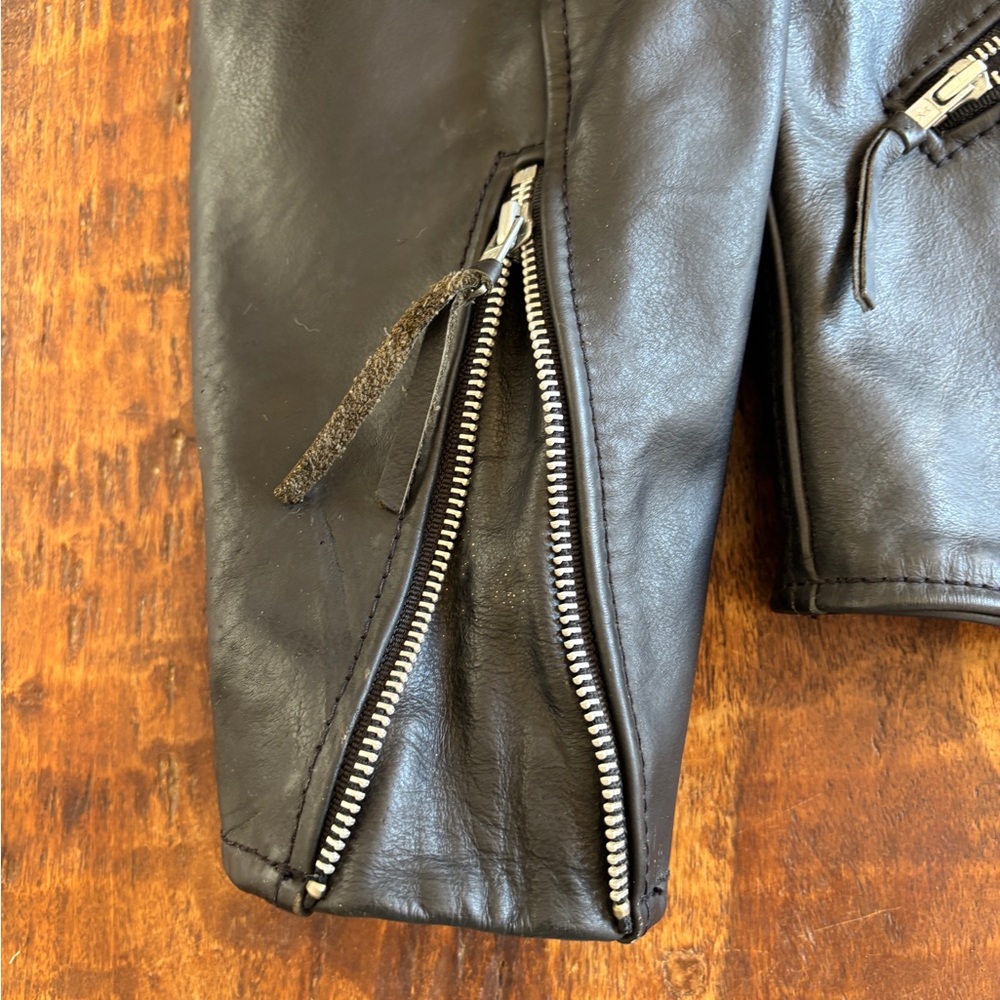Harley Davidson men’s XL Black Leather Biker Jacket - Picture 3 of 6